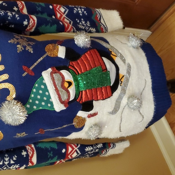 HOLIDAY CHRISTMAS SWEATER SNOW UNITED STATES SWEATERS SMALL WINTER - Picture 3 of 6